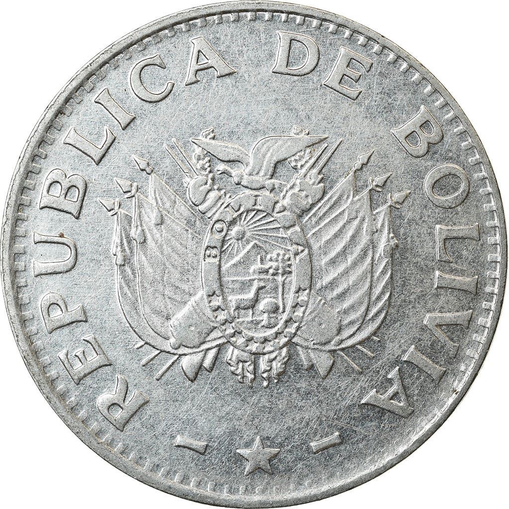 Bolivia | munt van 20 centavos | roestvrij staal | wapen | KM:203 | 1987-2008