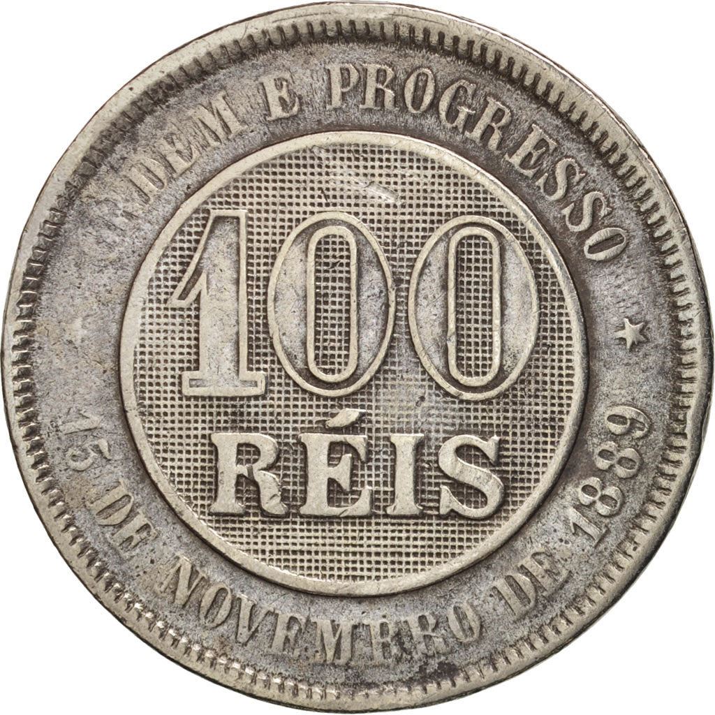 Brazil | 100 Reis Coin | Pedro II | Km:483 | 1886 - 1889