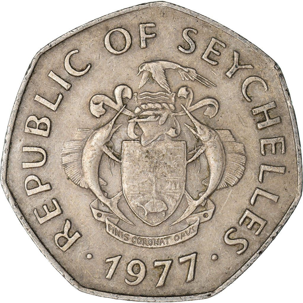 Seychelles | 5 Rupees Coin | Palm tree | Km:36 | 1977