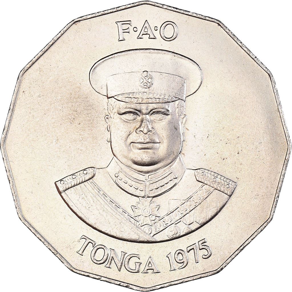 Tonga | 50 Seniti Coin | King Tupou IV | 50 Fish | FAO | Km:47 | 1975 - 1978