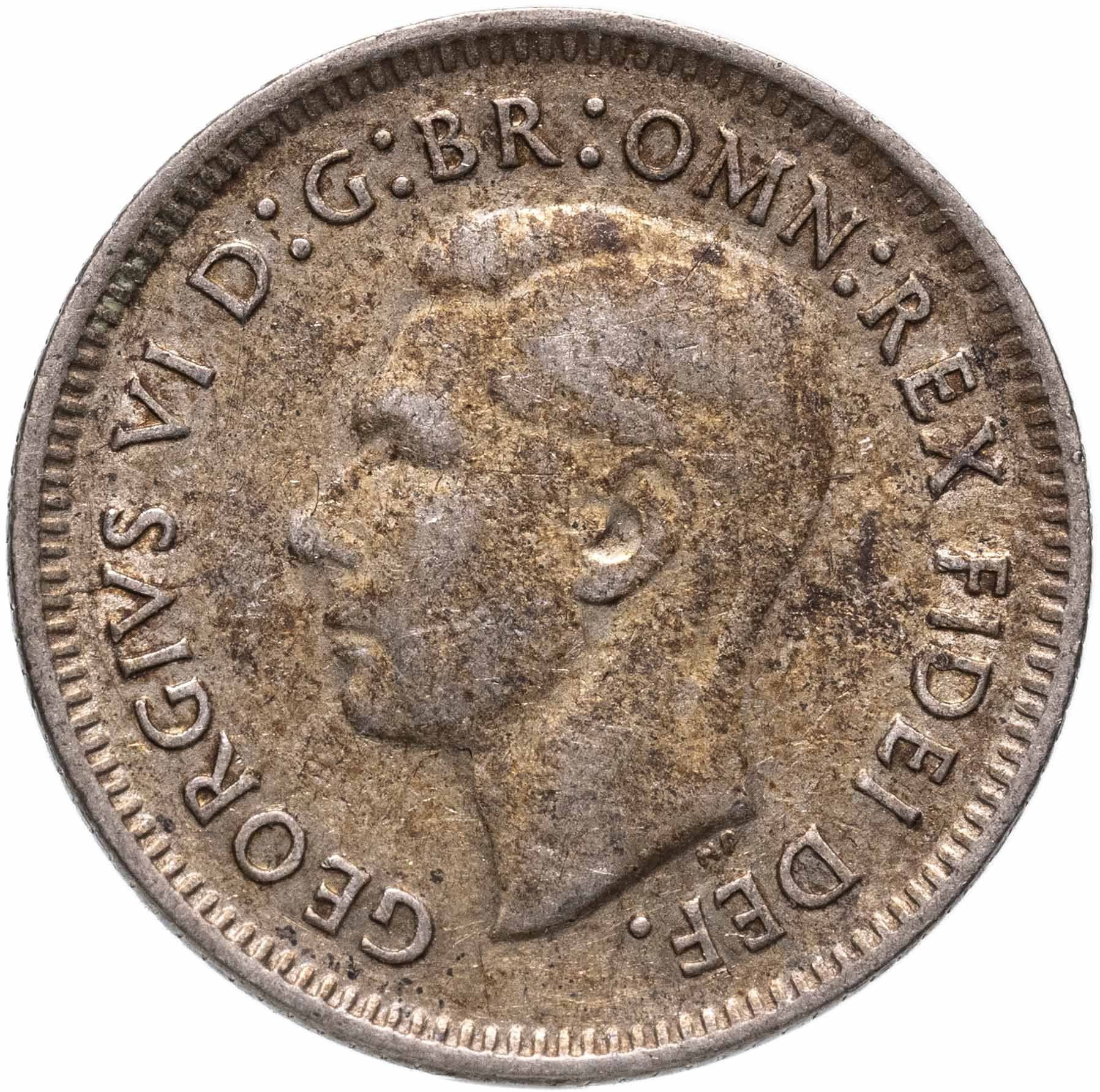 Australia | 6 Pence Coin | George VI | KM:45 | 1950 - 1952