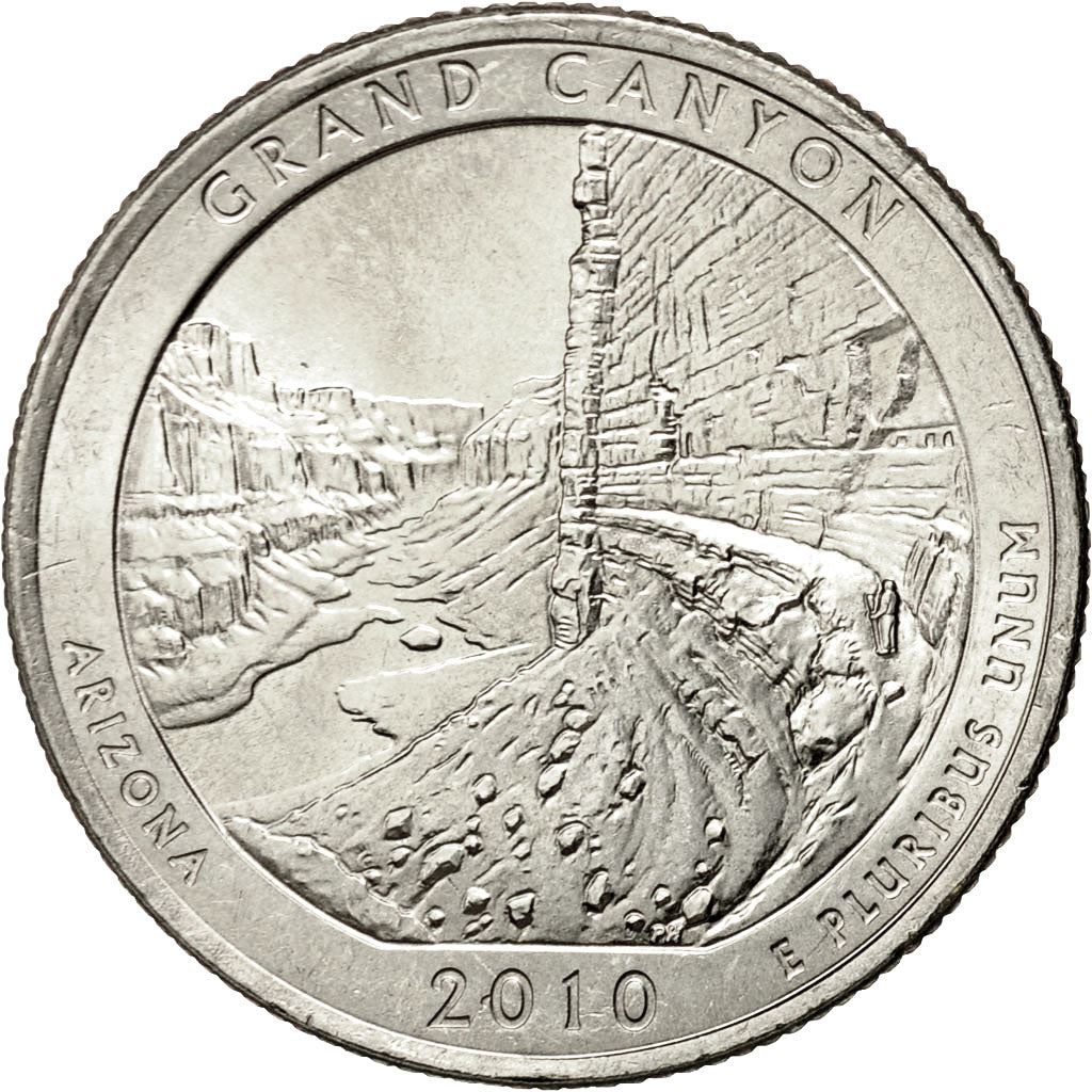 United States | 1/4 Dollar Coin | Arizona | Grand Canyon | Km:472 | 2010