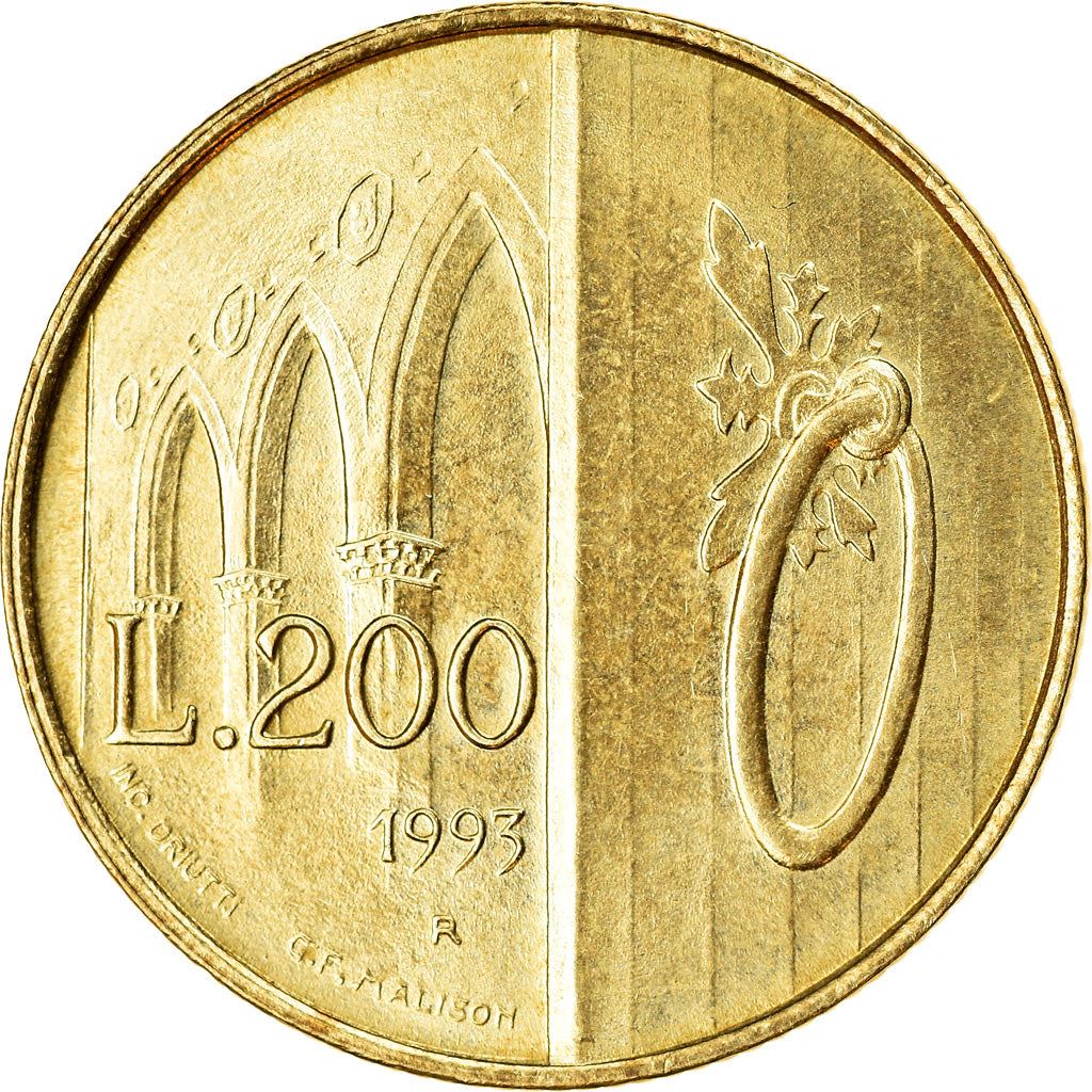 San Marino | 200 Lire Coin | Gates of San Marino | Km:300 | 1993