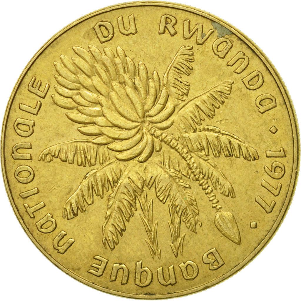 Rwanda | 20 Francs Coin | Banana Tree | Km:15 | 1977
