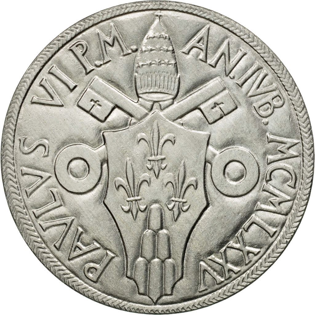 Vatican City | 10 Lire Coin | Noah's Ark | Km:127 | 1975