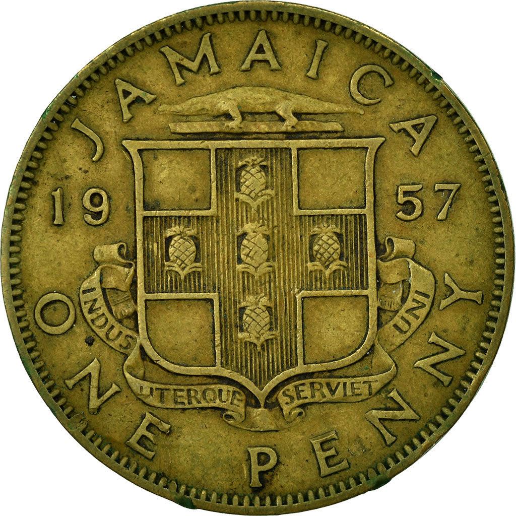 Jamaica | 1 Penny Coin | Queen Elizabeth II | Km:37 | 1953 - 1963