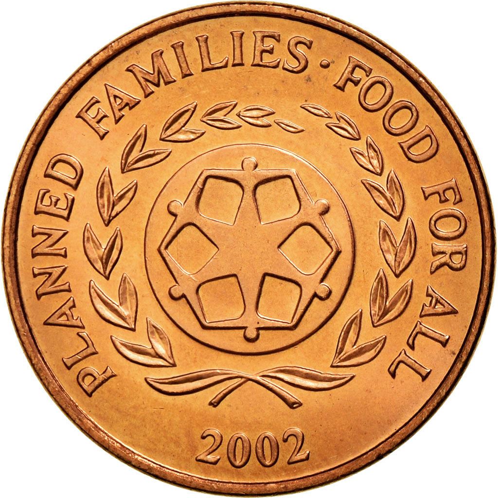 Tonga | 2 Seniti Münze | Taro Pflanze | FAO | Km:67A | 2002 - 2005