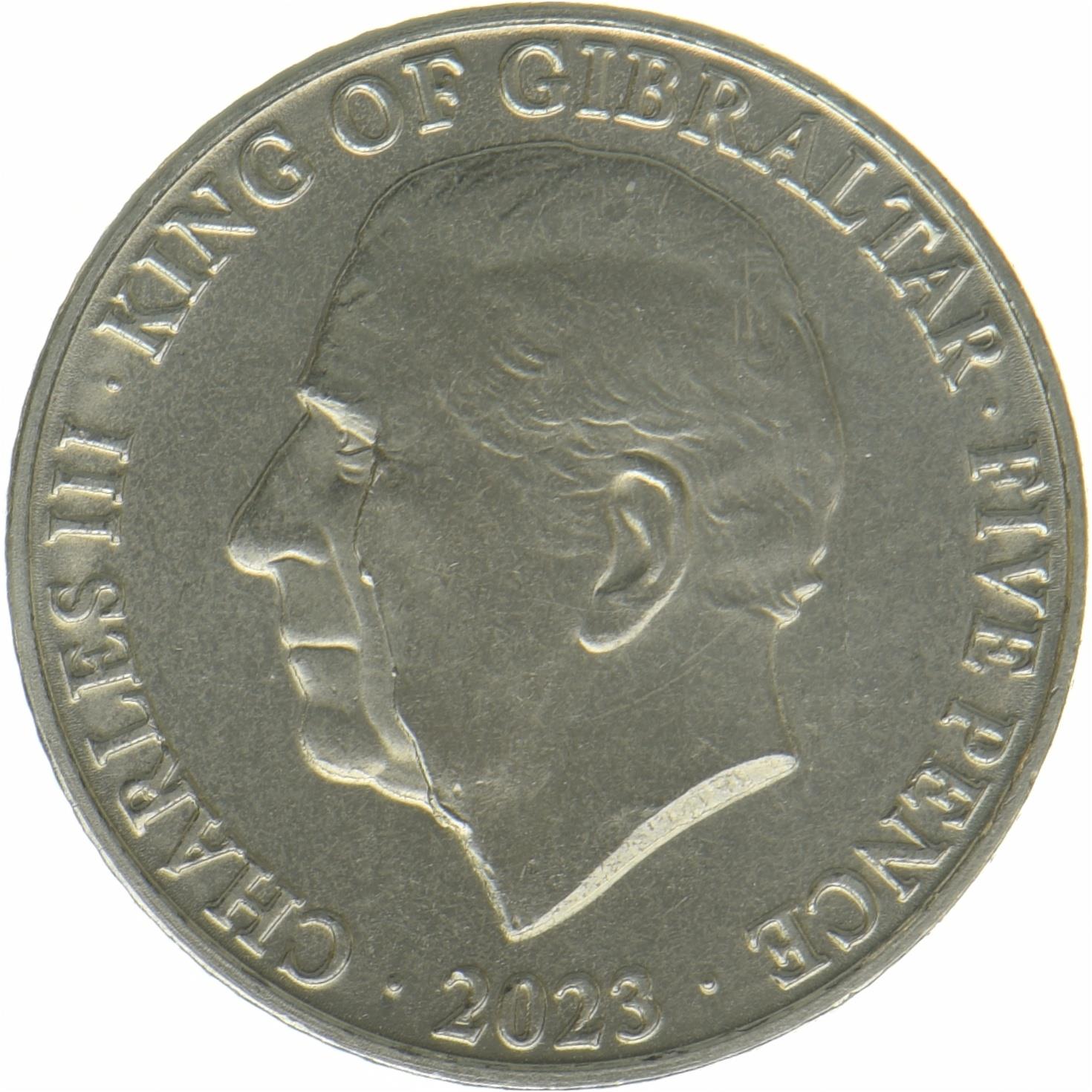 Gibraltar | 5 Pence Coin | Coronation | 2023 - 2024