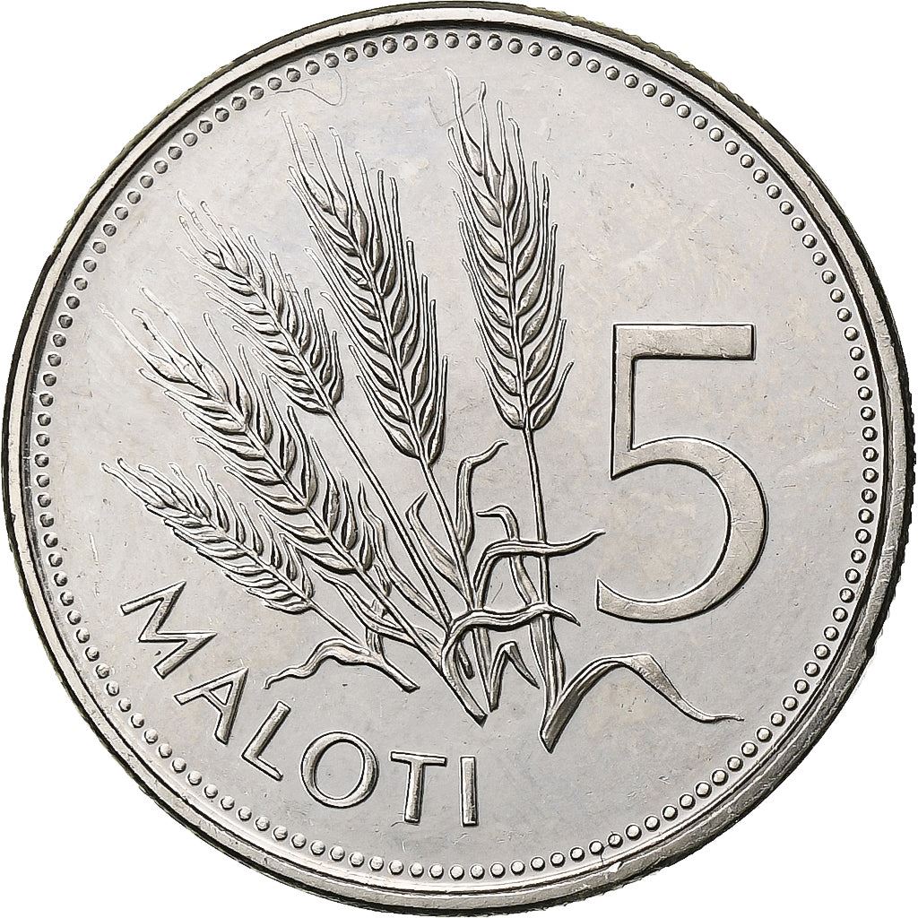 Lesotho | 5 Maloti Coin | Wheat sprigs | Km:59 | 1996 - 2010