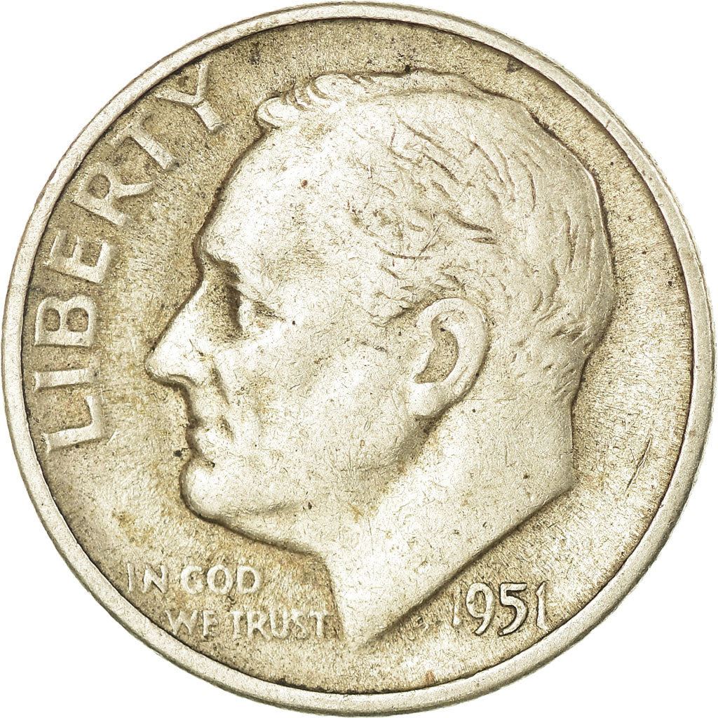 USA | 1 Dime Mønt | Franklin D. Roosevelt | KM:195 | 1946 - 1964