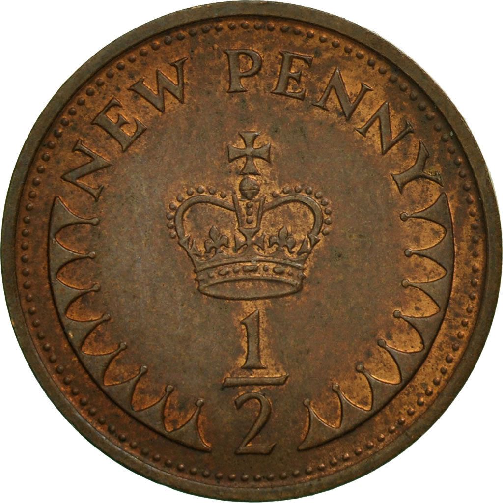 United Kingdom | 1/2 New Penny Coin | Elizabeth II | Km:914 | 1971 - 1981