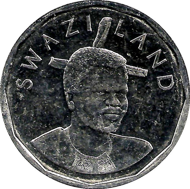 Kingdom of Swaziland | 50 Cents Coin | King Mswati III | Lion | Elephant | KM:59 | 2011