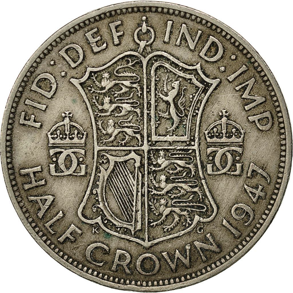 United Kingdom | 1/2 Crown Coin | George VI | Km:866 | 1947 - 1948