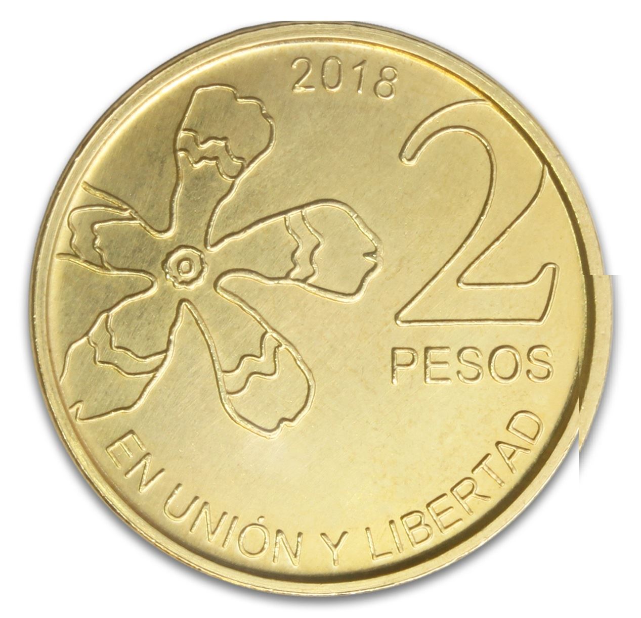 Argentina | 2 Pesos Coin | Silk Floss | Tree | Flower | Km:188 | 2018