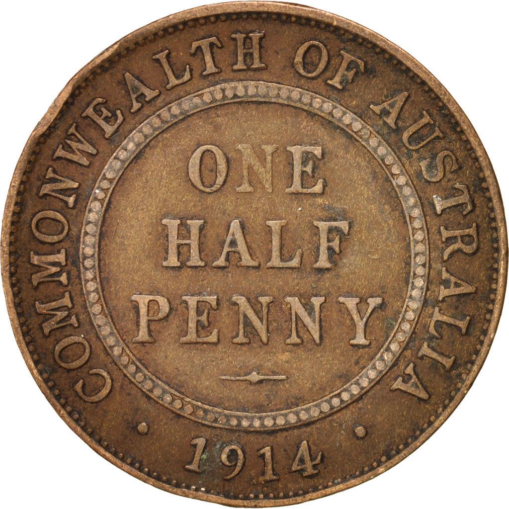 Australia | 1/2 Penny Coin | George V | Km:22 | 1911 - 1936
