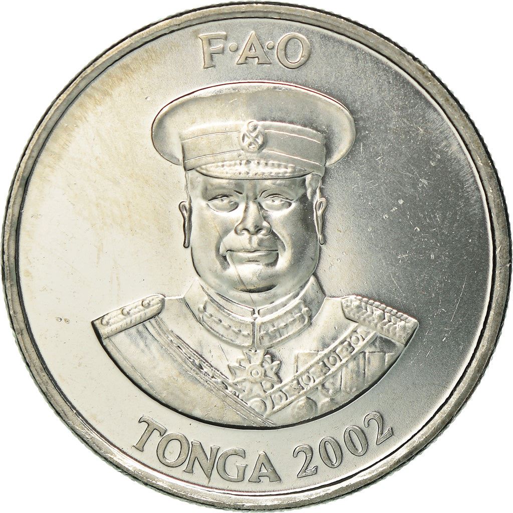 Tonga | 10 Seniti Münze | König Tupou IV | Banane | FAO | Km:69A | 2002 - 2012