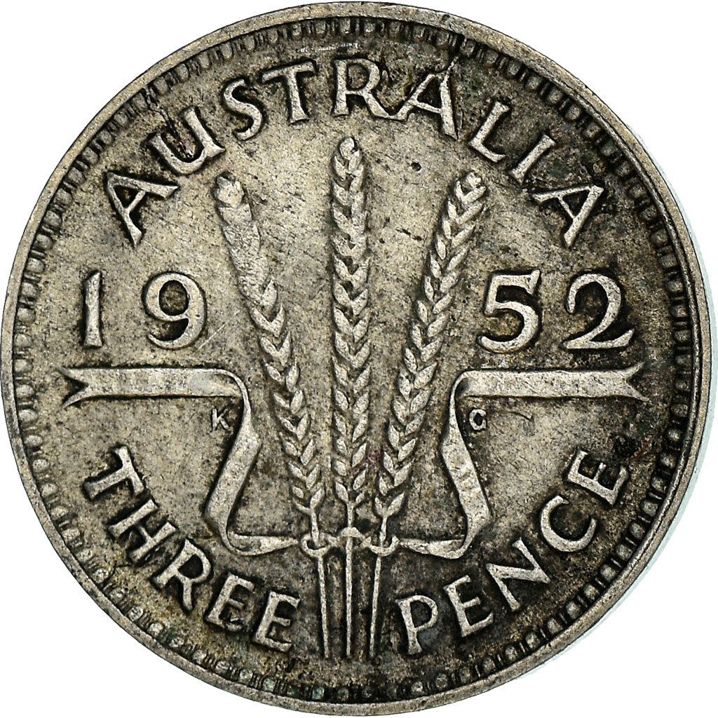 Australia | 3 Pence Coin | George VI | Km:44 | 1949 - 1952