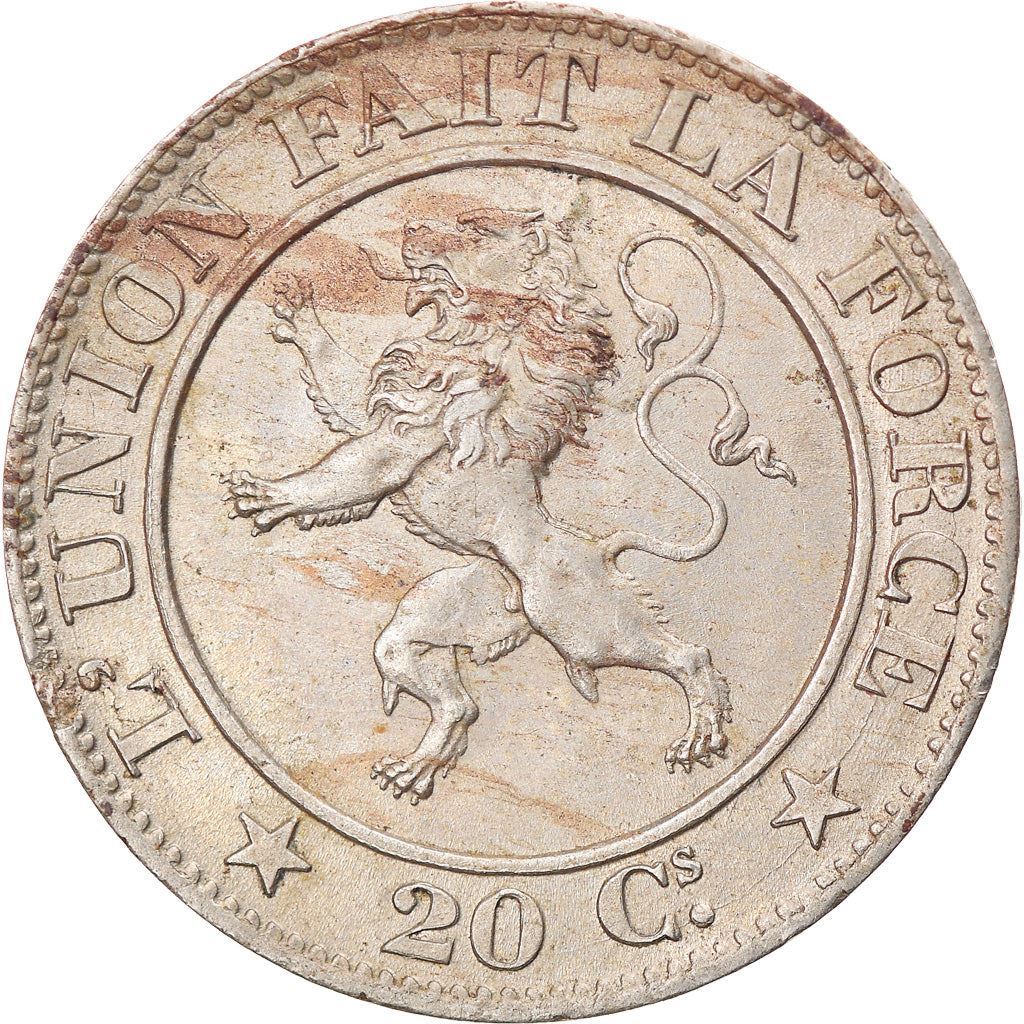 Belgian | 20 Centimes Coin | Leopold I | Lion | Star | KM20 | 1860 - 1861