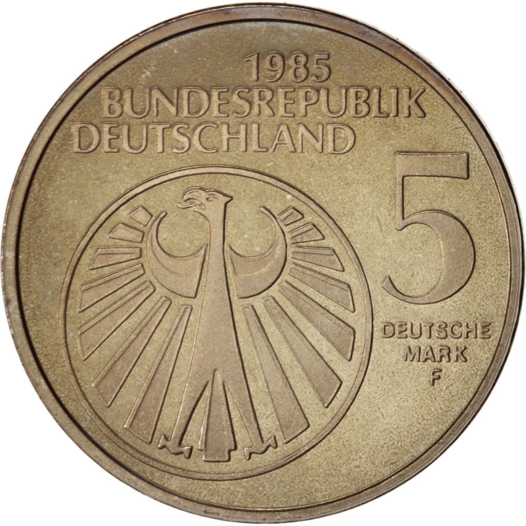 Germania | Moneta da 5 Marchi Tedeschi | Anno della Musica | KM:162 | 1985