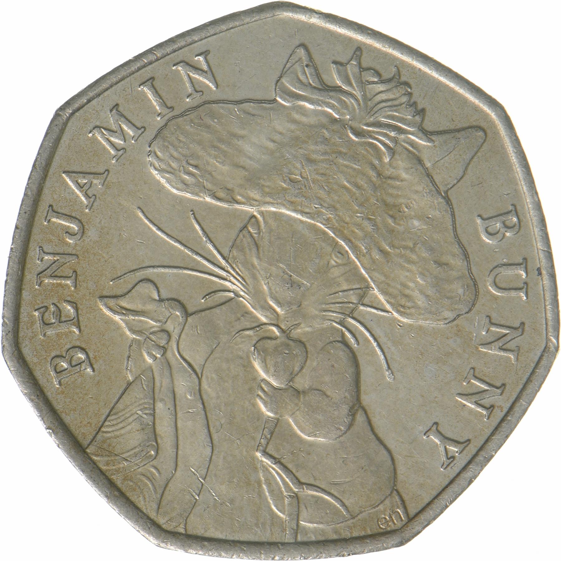 United Kingdom | 50 Pence Coin | Benjamin Bunny | KM:1431 | 2017