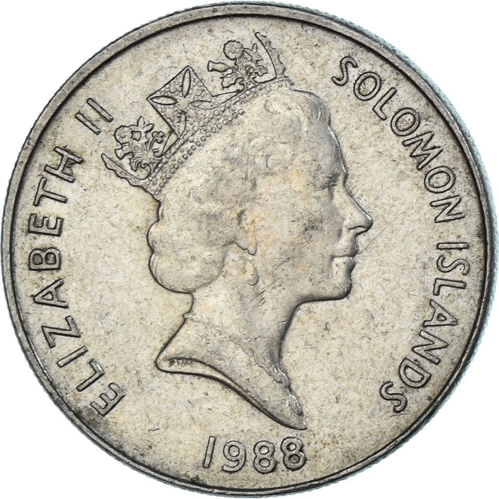 Solomon Islands | 10 Cents Coin | Elizabeth II | Sea Spirit | KM:27 | 1988
