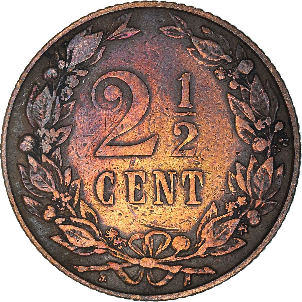 Netherlands Coin 2.5 Cents Coin | Queen Wilhelmina | KM134 | 1903 - 1906