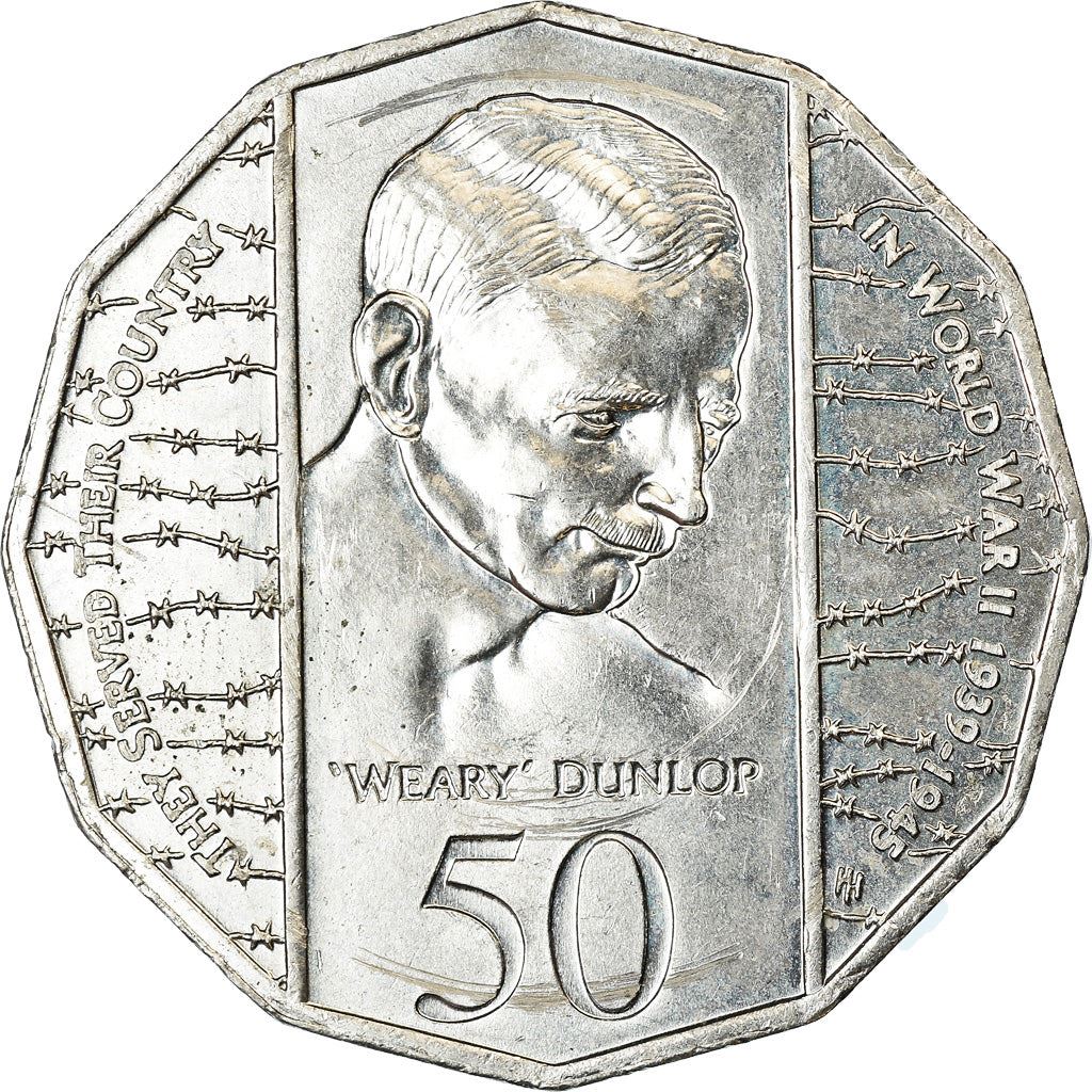 Australia | 50 Cents Coin | Sir Edward Dunlop | Km:294 | 1995