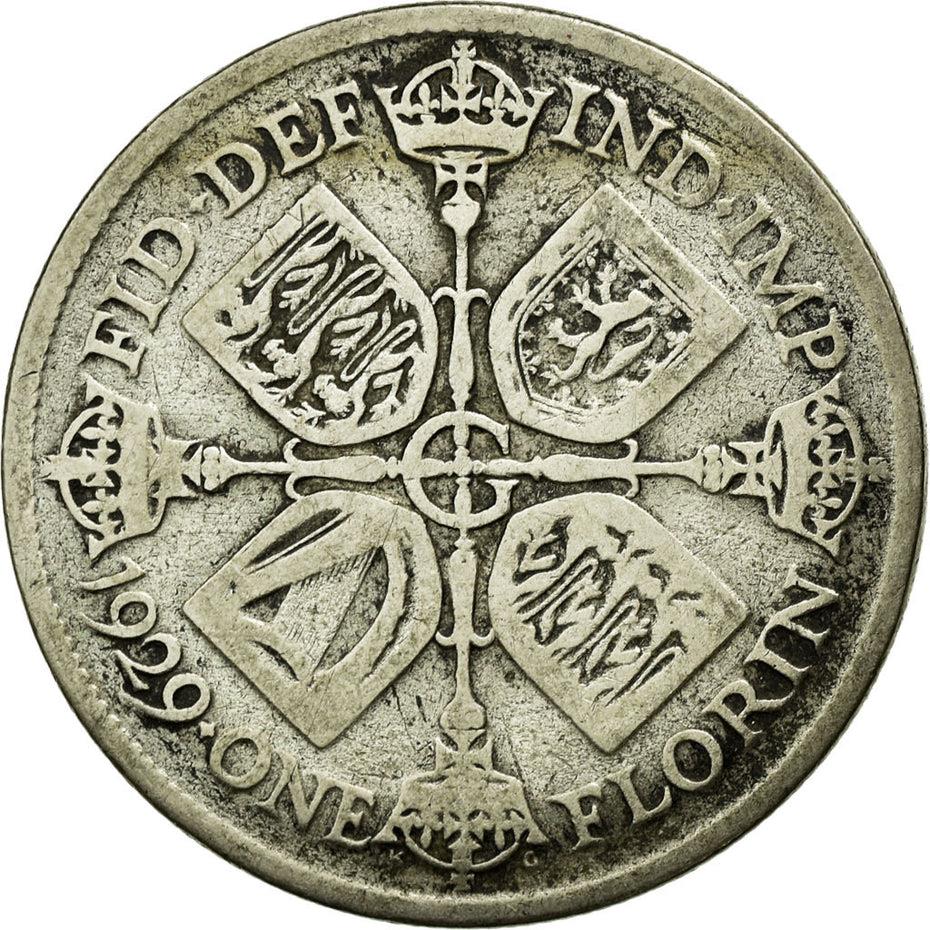 United Kingdom | 1 Florin Coin | George V | KM:834 | 1927 - 1936