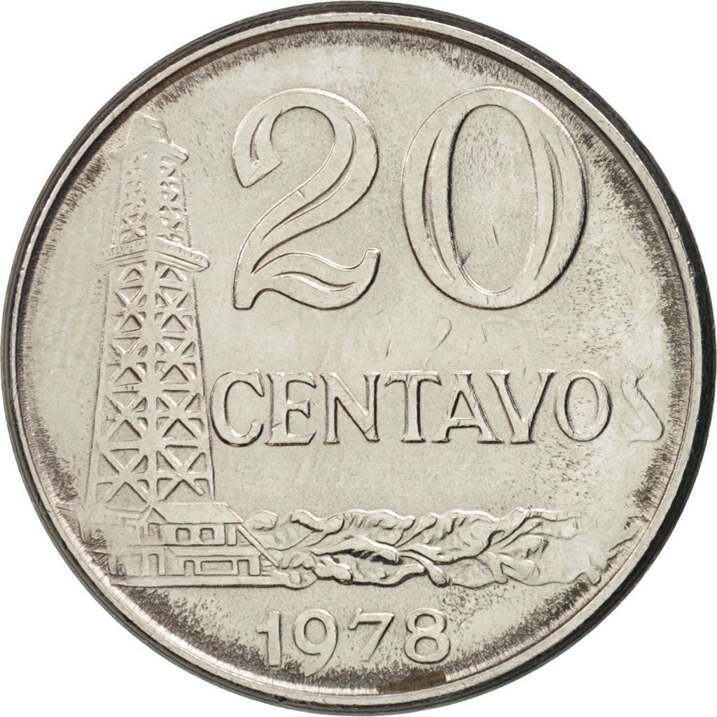 Brazil | 20 Centavos Coin | Effigy | Km:579.1A | 1975 - 1979