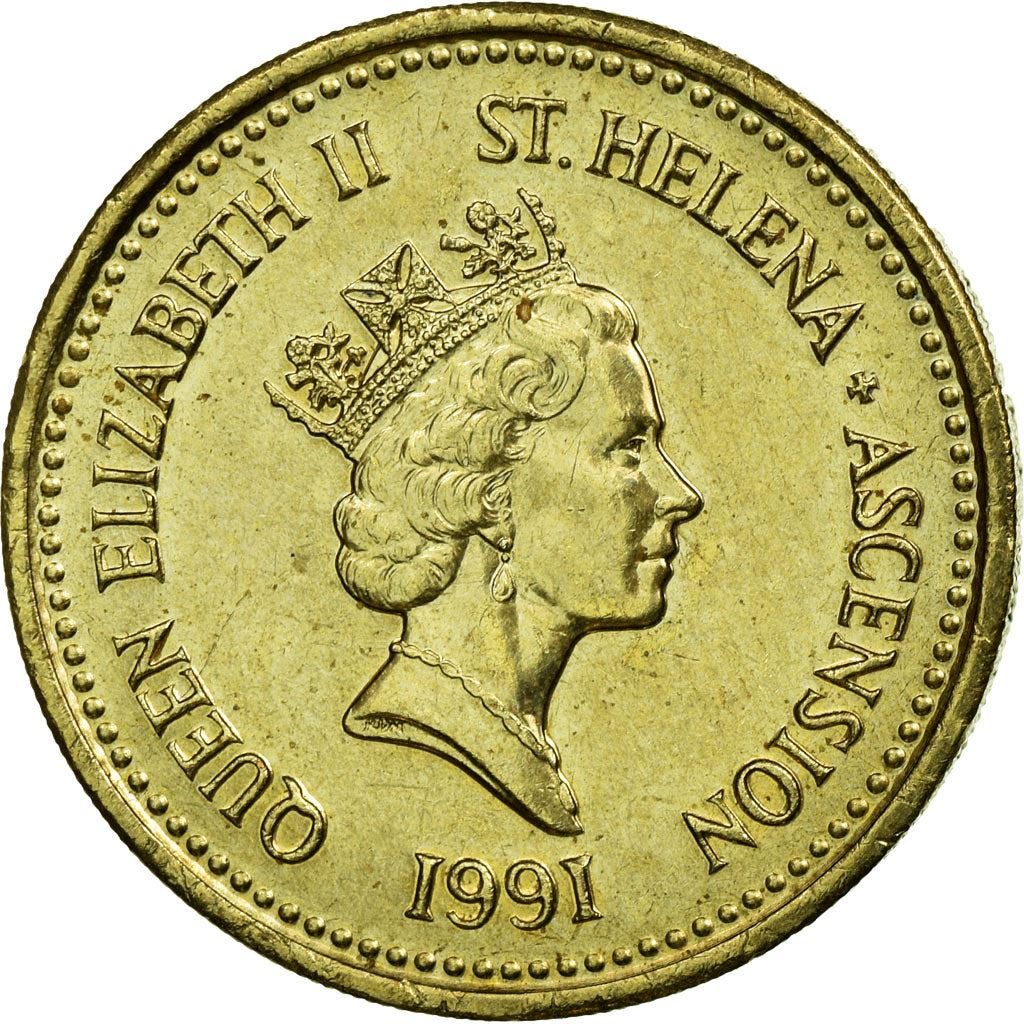 Sainte-Hélène et Ascension | Pièce de 1 livre | Elizabeth II | Oiseau Sterne fuligineux | Km : 17 | 1991 - 2015