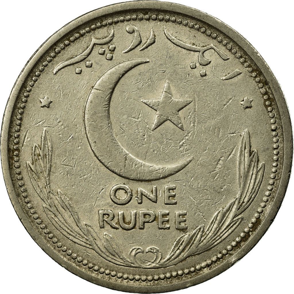 Pakistan | 1 Rupee Coin | Crescent Moon | Km:7 | 1948 - 1949