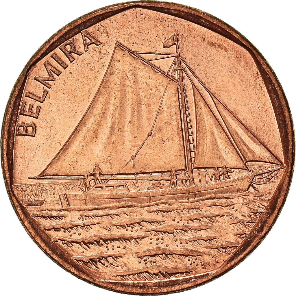 Cape Verde 5 Escudos Coin | Sailing Boat Belmira | Sea | KM36 | 1994