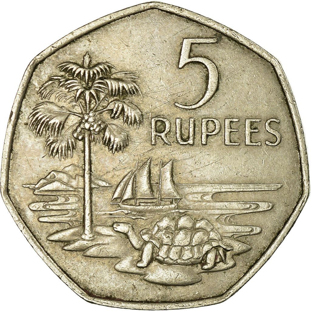 Seychelles | 5 Rupees Coin | Elizabeth II | Km:19 | 1972