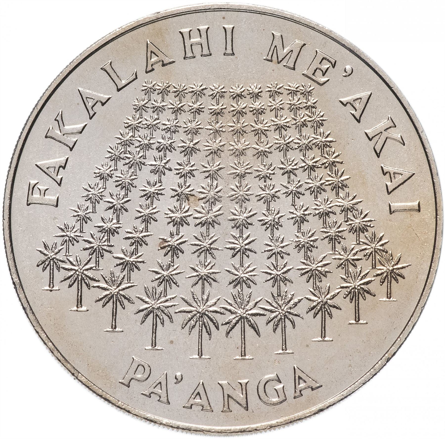Tonga | 1 Pa'Anga Coin | King Tupou IV | 100 Palm Trees | FAO | Km:48 | 1975