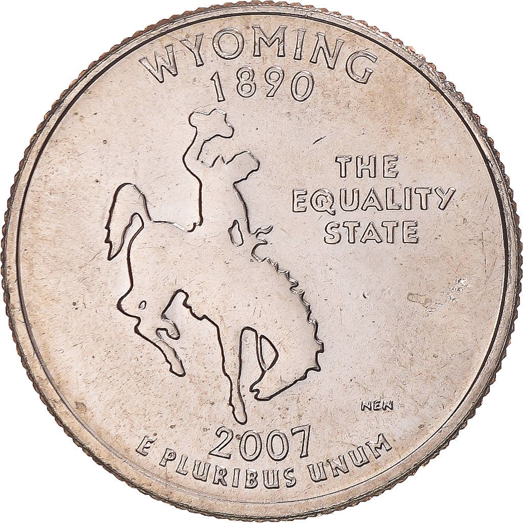 United States | 1/4 Dollar Coin | Wyoming | Km:399 | 2007