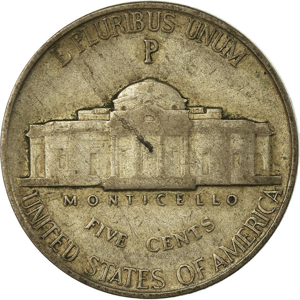 USA | 5 cent mynt | Thomas Jefferson | Monticello | KM192a | 1942 - 1945