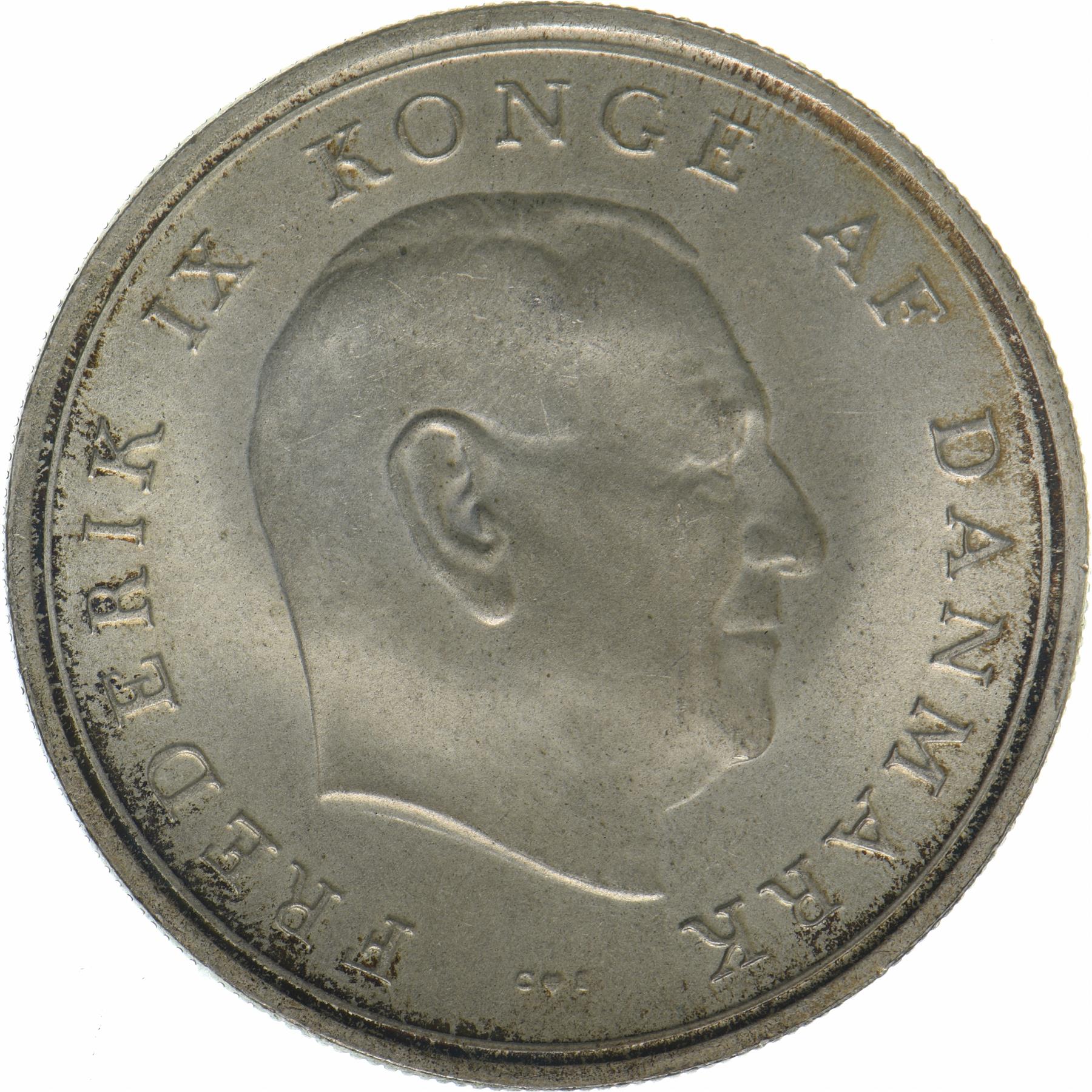 Denmark | 10 Kroner Coin | Silver | Wedding of Princess Margrethe | KM:856 | 1967