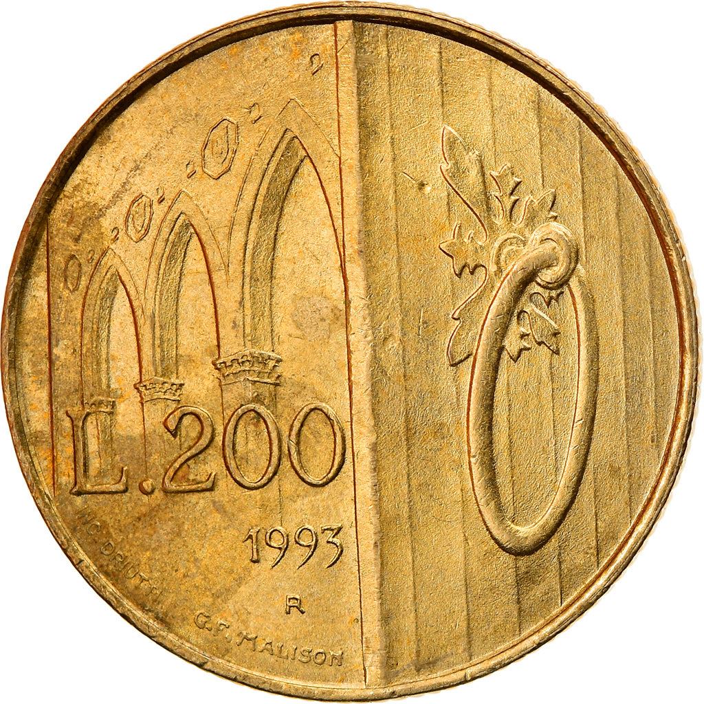 San Marino | 200 Lire Coin | Gates of San Marino | Km:300 | 1993