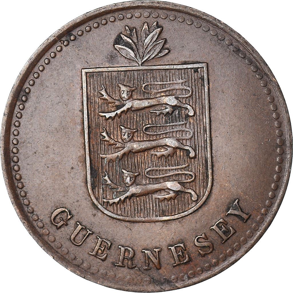 Guernsey 4 Doubles Coin | KM13 | 1914 - 1949