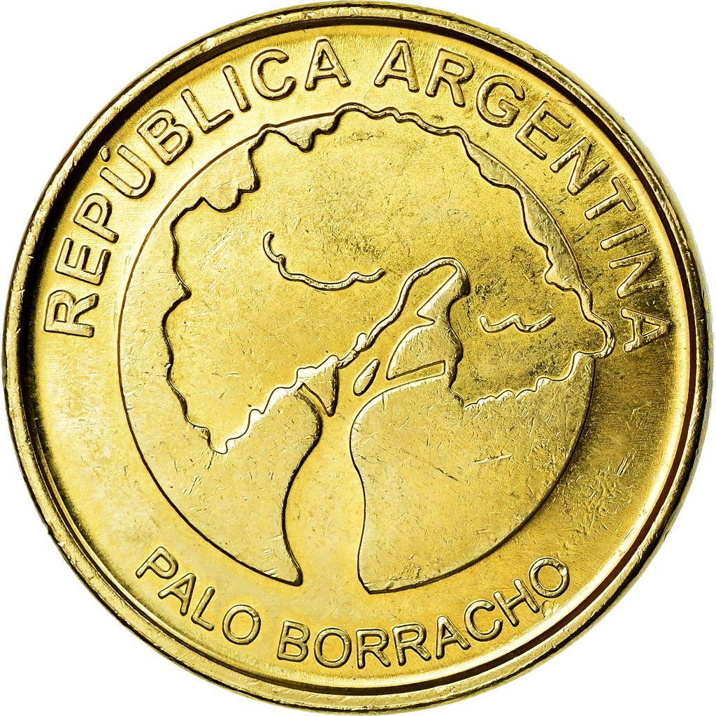 Argentina | 2 Pesos Coin | Silk Floss | Tree | Flower | Km:188 | 2018