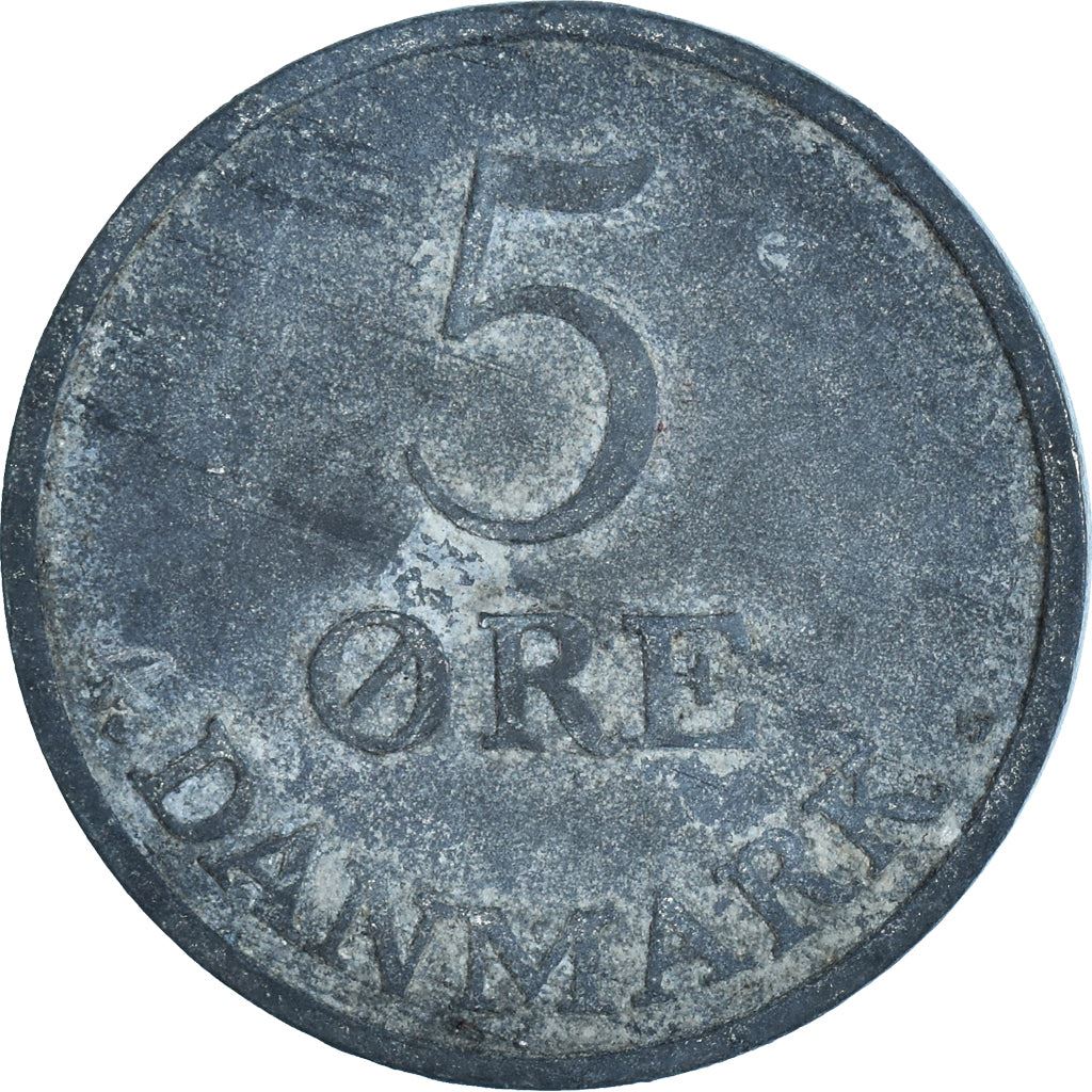 Denmark | 5 Ore Coin | Monogram | Km:843 | 1950 - 1964