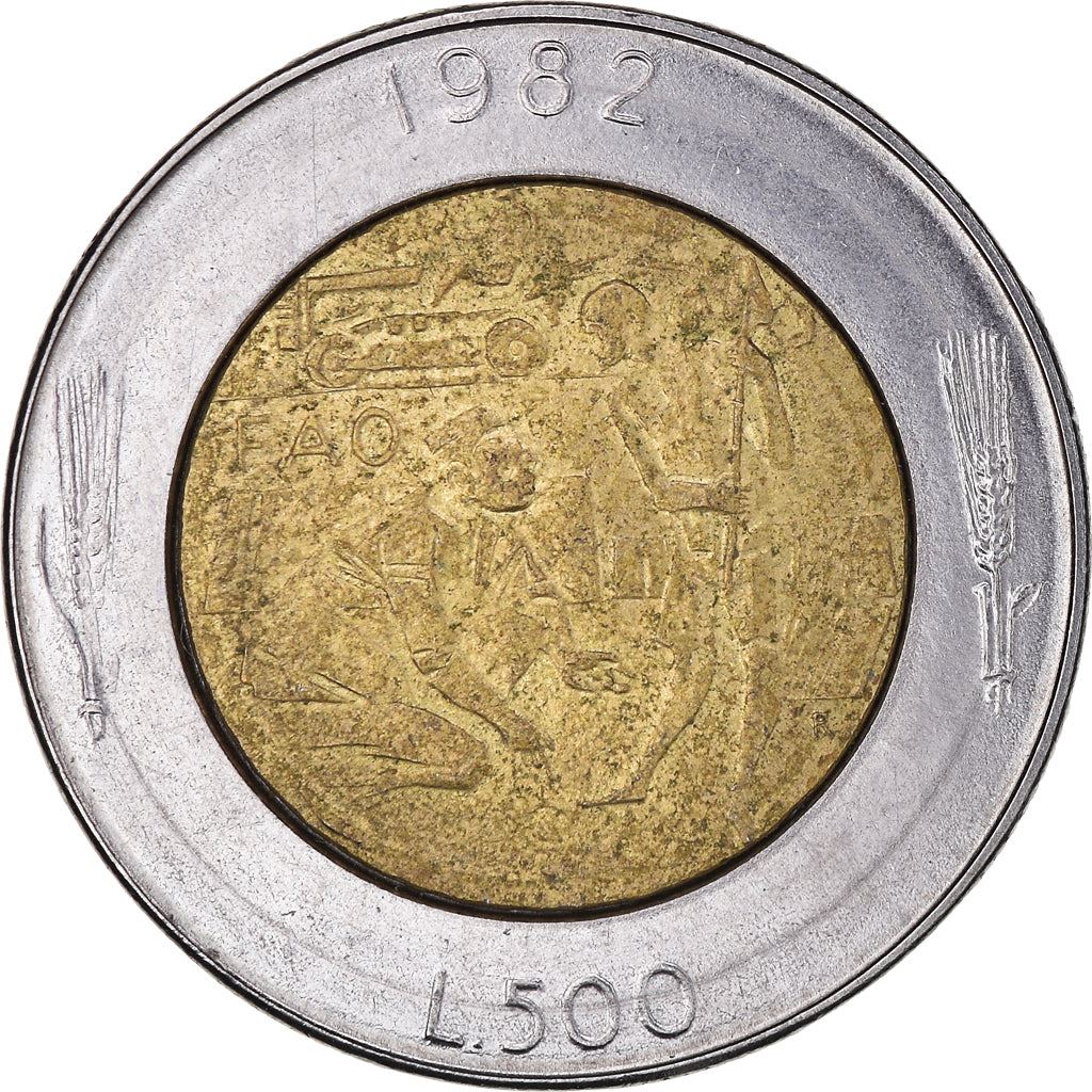 San Marino | 500 Lire Coin | FAO | Km:140 | 1982