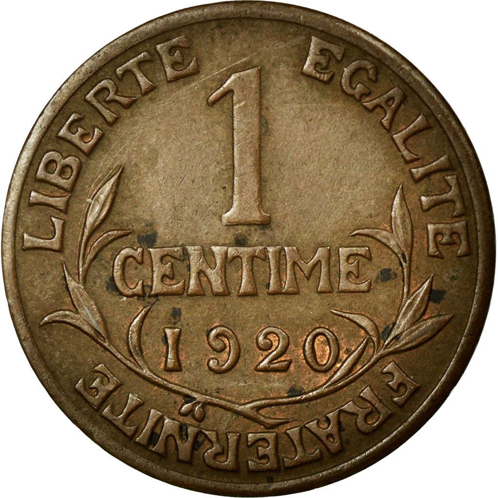 French 1 Centime Coin | Third Republic | KM840 | France | 1898 - 1920