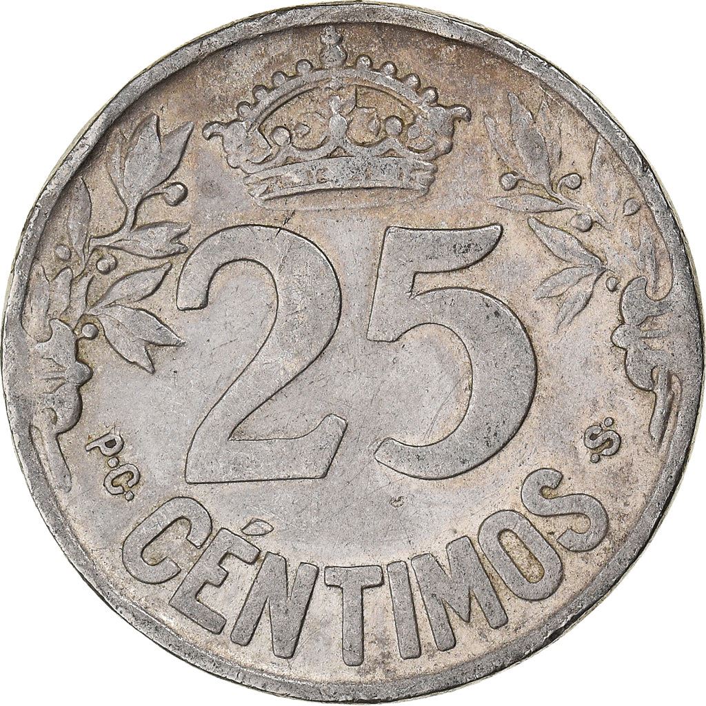 إسبانيا | عملة 25 سنتيموس | سفينة كارافيل | Km:740 | 1925