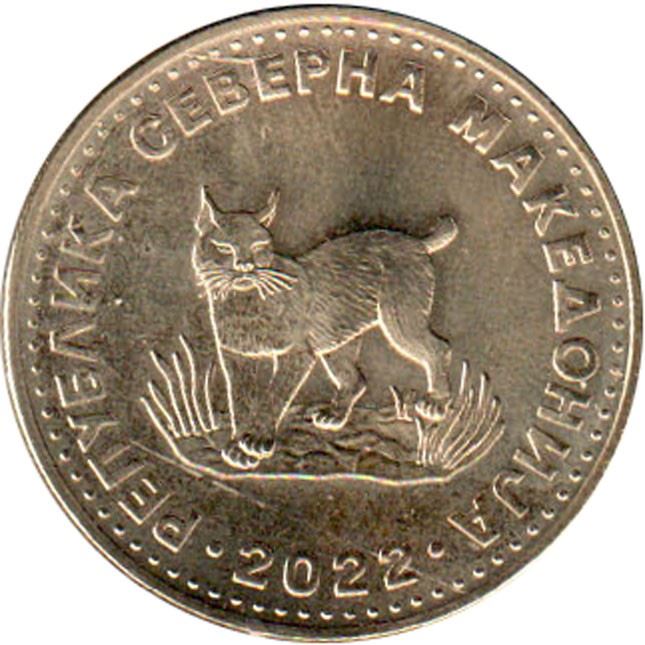 North Macedonia | 5 Denari Coin | Balkan Lynx | Km:86 | 2022