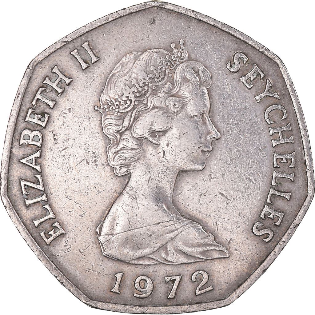 Seychelles | 5 Rupees Coin | Elizabeth II | Km:19 | 1972