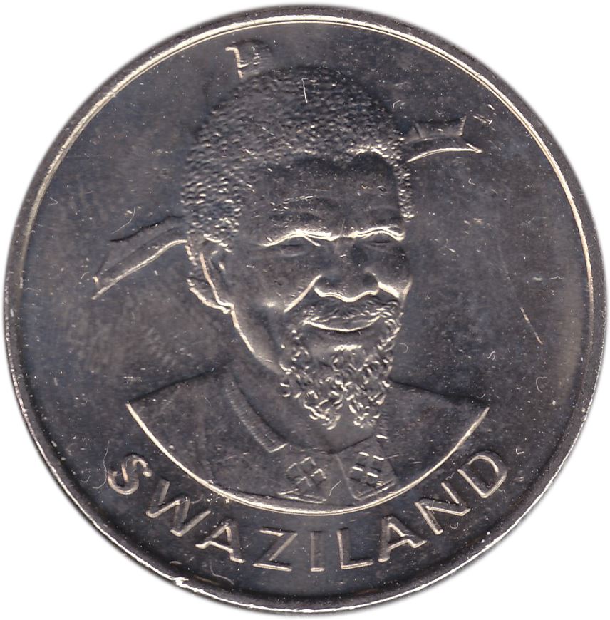 Kingdom of Swaziland | 1 Lilangeni Coin | King Sobhuza II | Mother and Child | Km:13 | 1974 - 1979
