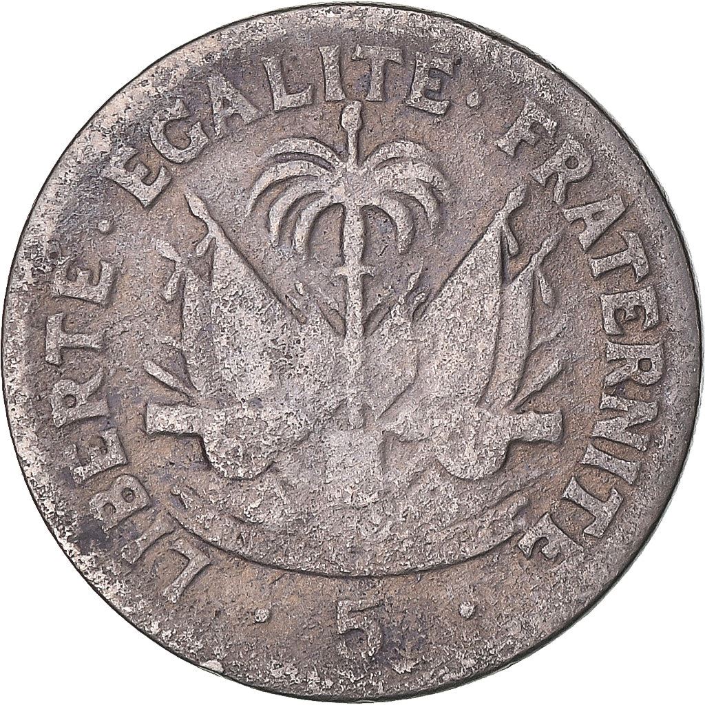 Haiti | 5 Centimes Coin | Dumarsais Estime | Cannon | Km:57 | 1949