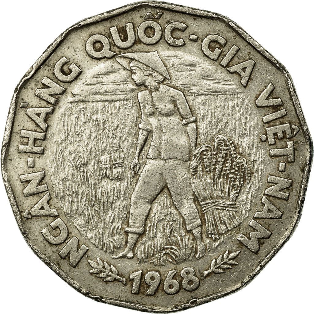 South Vietnam | 20 Dong Coin | Farmer | Km:10 | 1968