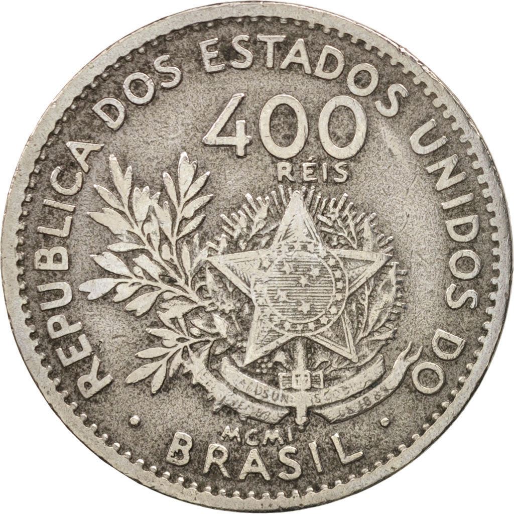 Brazil | 400 Reis Coin | Liberty | Km:505 | 1901